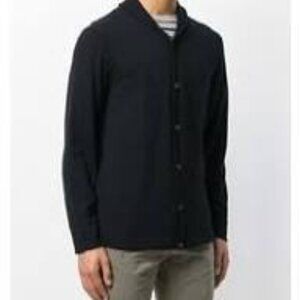 Massimo Alba Mens Shawl Collar Black Wool Cardigan Sz Lg
